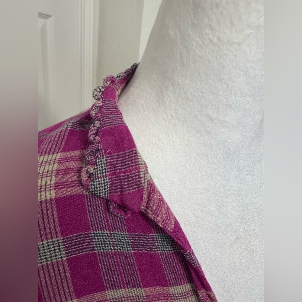Apiece Apart Los Altos La India Plaid Short Sleeve Midi Dress Size 2 - Picture 10 of 15